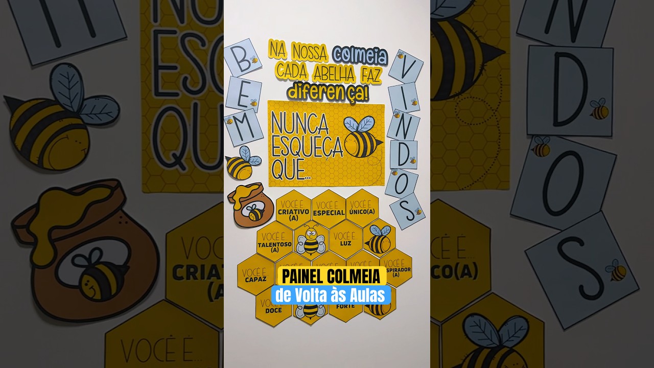 Painel Colmeia de Volta às aulas