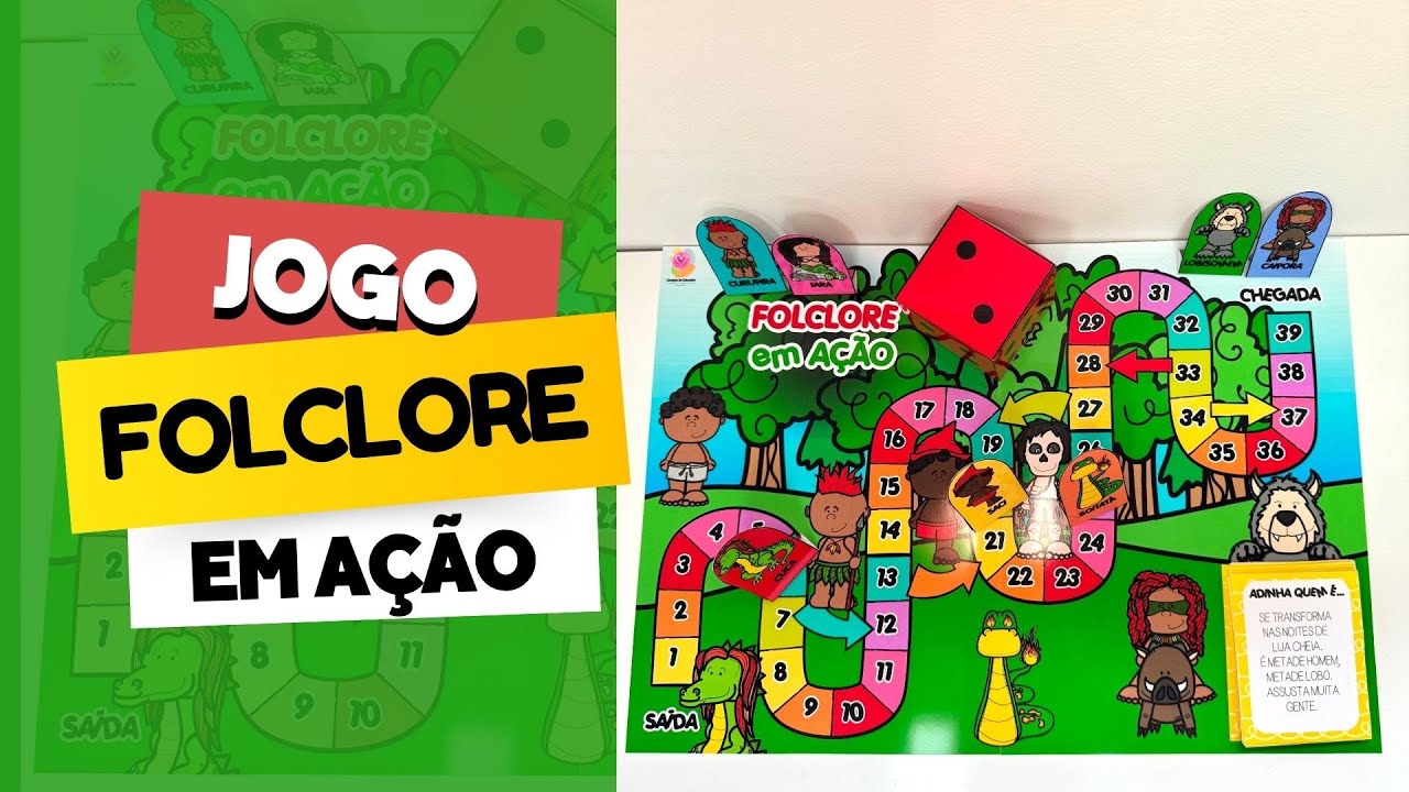 Jogo Folclore em Ação - jogo de tabuleiro