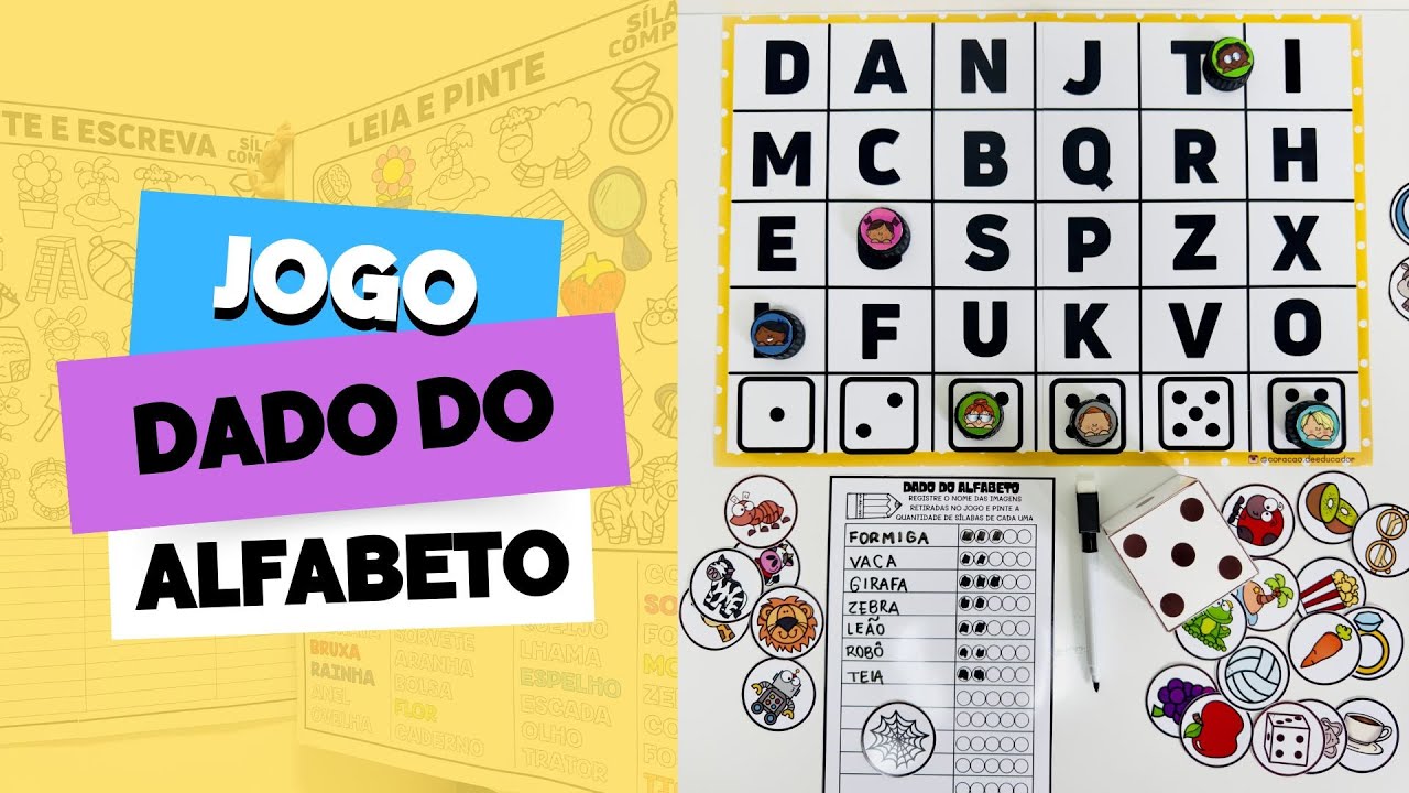 Jogo Dado do Alfabeto - consciência fonológica