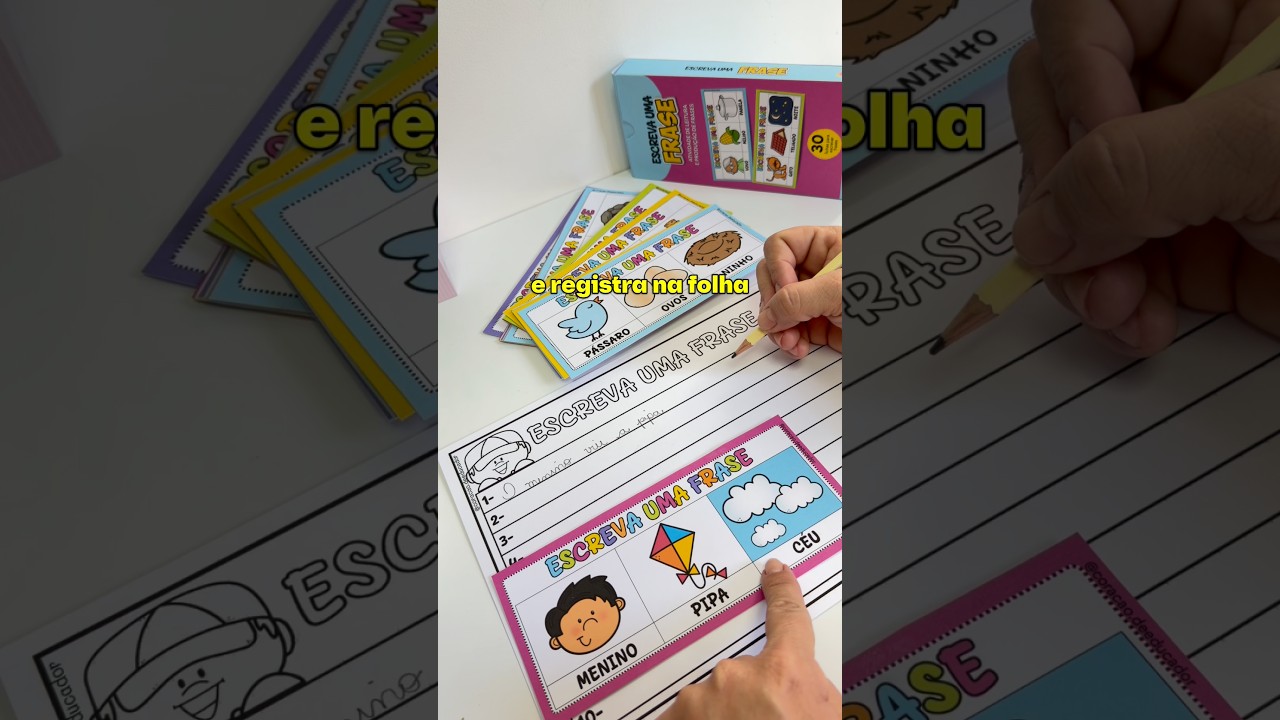 Escreva uma frase  desenvolvendo a escrita