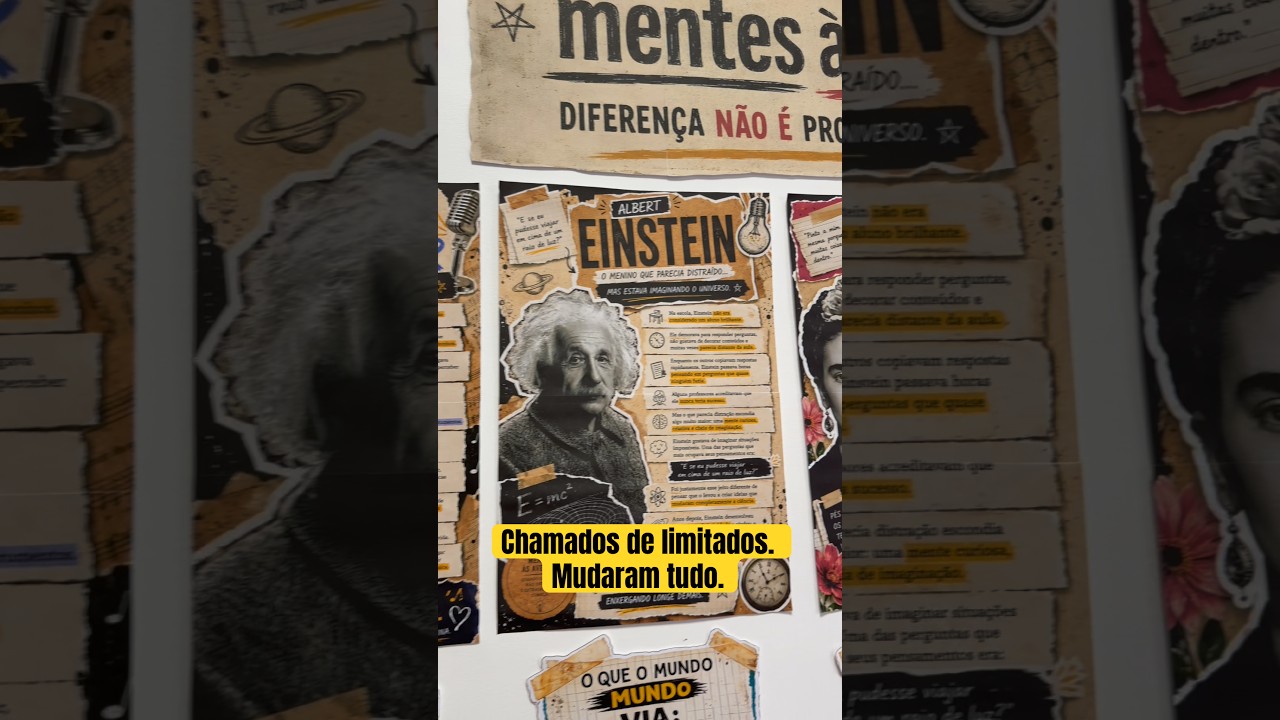 Mural Mentes às Avessas - 4 pessoas que o mundo chamou de diferentes — e mudaram tudo