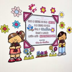 Painel e Lembrancinha Dia da Mulher