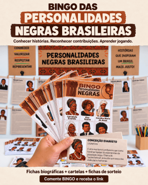 Fichas e Bingo de Personalidades Negras Brasileiras