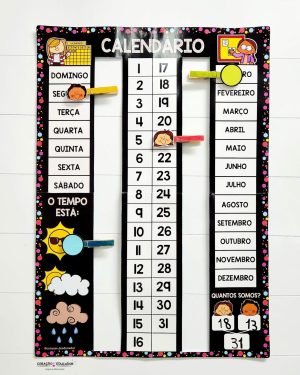 Calendário de Parede Interativo - Cores