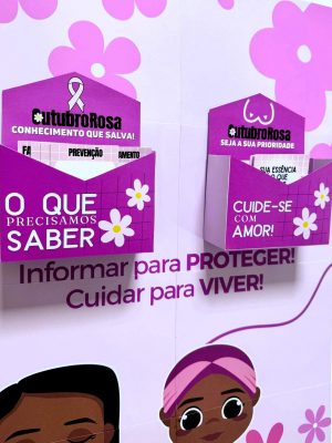 Painel Outubro Rosa - Toque de Cuidado