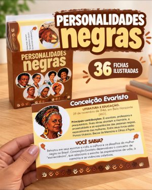 Personalidades Negras Brasileiras - 36 Fichas Ilustradas